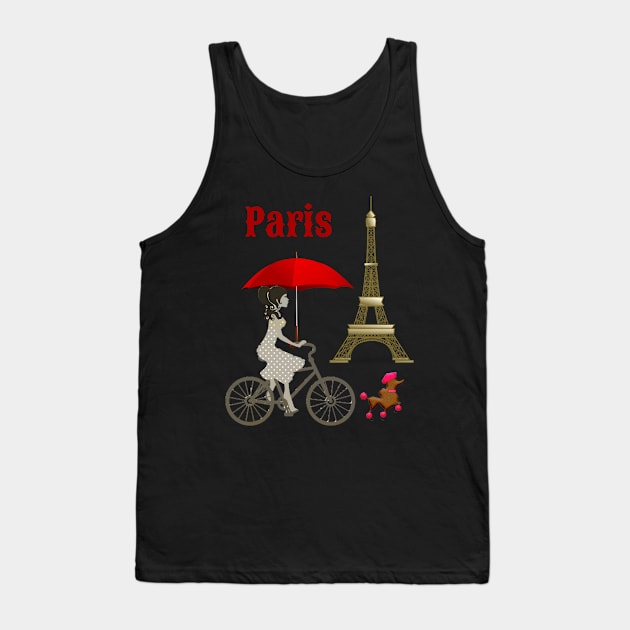 Paris France Eiffel Travel Tank Top by STYLISH CROWD TEES